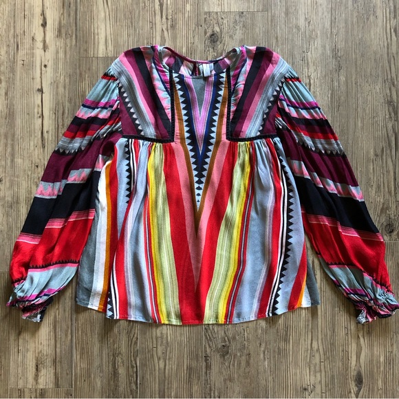 Anthropologie Blank London boho rainbow blouse - Picture 2 of 11